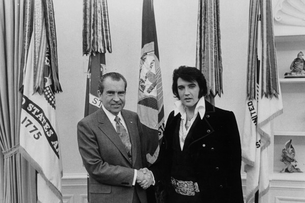 Richard Nixon e Elvis Presley (Foto: Getty)