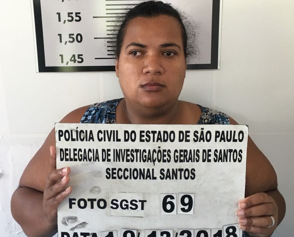 Elaine Cristina foi localizada e presa após estuprar adolescente em Santos, SP (Foto: Divulgação/Polícia Civil)