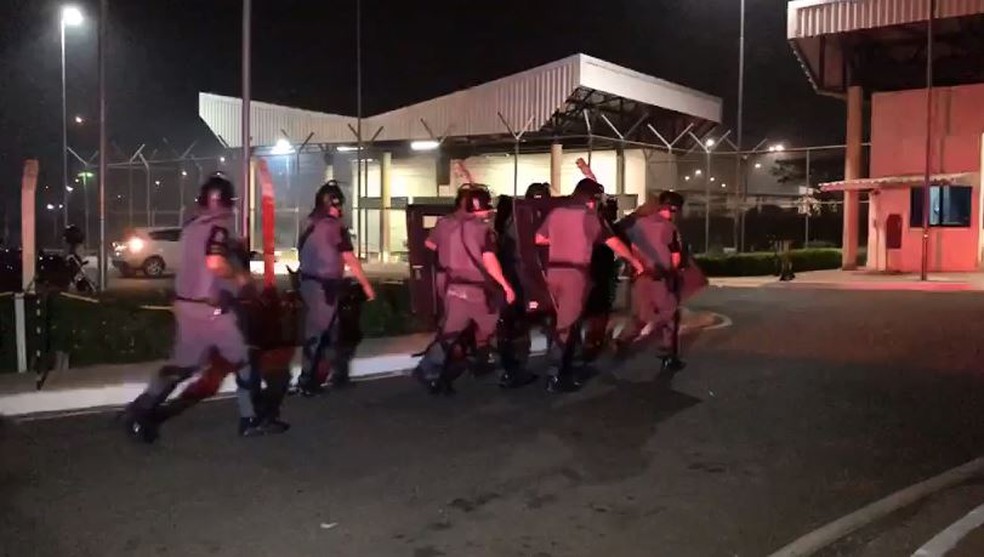 Em 16 de março, PMs interviram em rebelião na Penitenciária de Porto Feliz — Foto: Mayara Corrêa/TV TEM