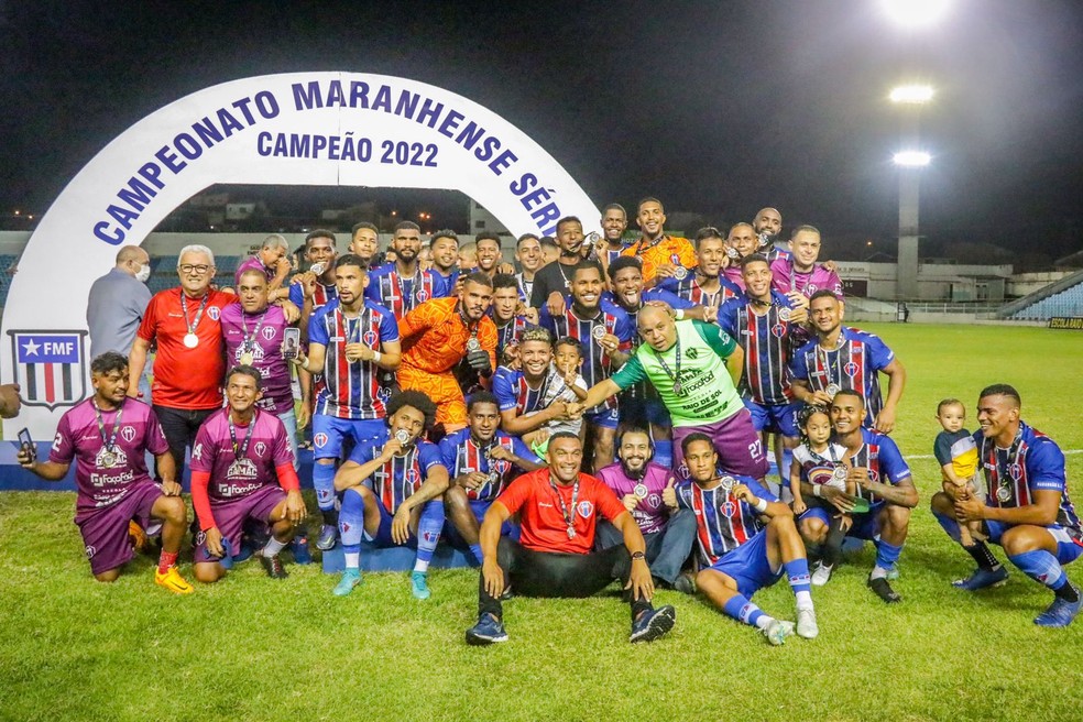 Maranhão conquista título da Série B do Maranhense diante do Chapadinha, no Nhozinho Santos — Foto: Raillen Martins/Ascom Mac