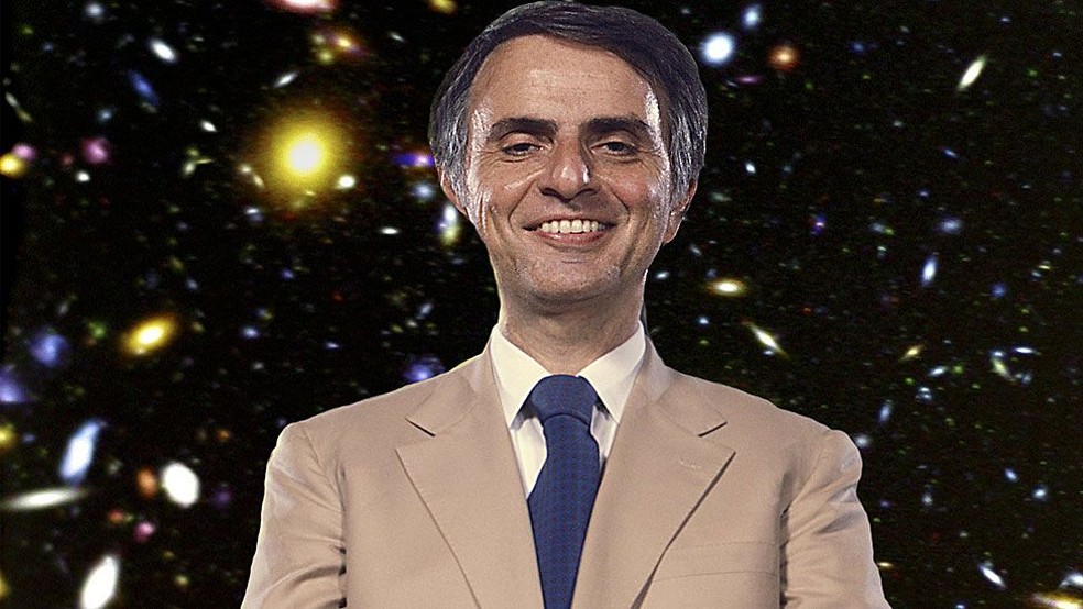 Em 1980, astrônomo Carl Sagan ficou famoso mundialmente — Foto: Getty Images