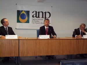 Rubens Freitas, superintendente adjunto da ANP, Florival de Carvalho, diretor, e Aurélio César Nogueira Amaral, superintendente de Abastecimento. (Foto: Lilian Quaino/G1)