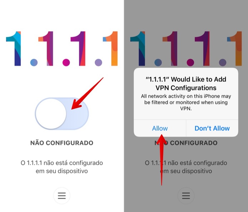 Instale o perfil de VPN no seu celular com sistema operacional iOS — Foto: Reprodução/Helito Beggiora