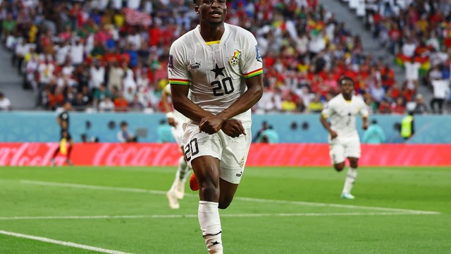 Kudus comemora um dos gols da vitória de Gana em cima da Coreia do Sul