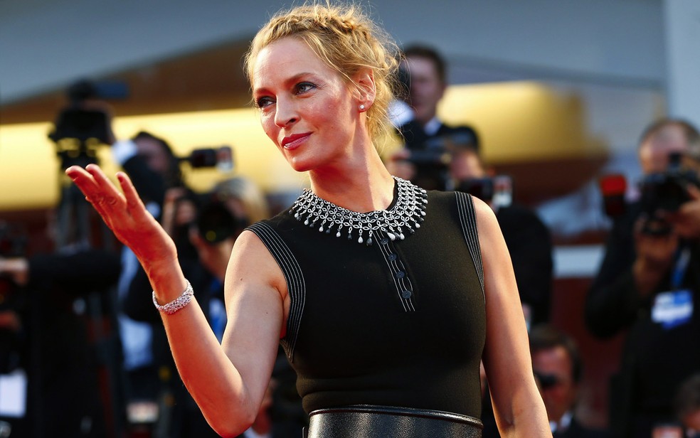  Uma Thurman no Festival de Veneza. (Foto: REUTERS/Tony Gentile)