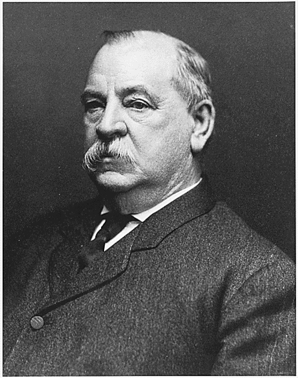 Grover Cleveland, presidente dos EUA nos períodos de 1885 a 1889 e de 1893 a 1897 — Foto: General Services Administration. National Archives and Records Service. Office of the National Archives. (ca. 1949 - 1985)
