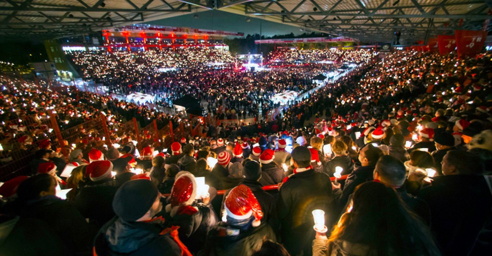 Union Berlin festa de natal — Foto: Reuters
