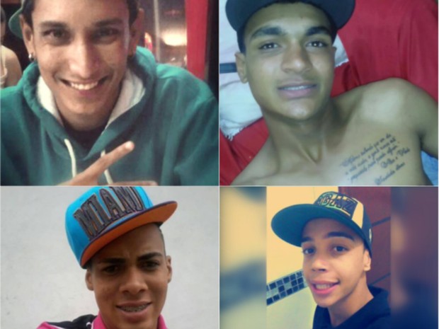 Felipe Santos, Adriel Mascarenhas, Reginaldo Júnior e Igor morreram em acidente (Foto: Reprodução/EPTV)