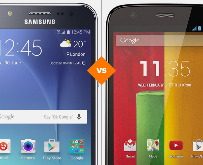 Galaxy J5 e Moto G 2: veja o comparativo de ficha técnica (Foto: Arte/TechTudo)