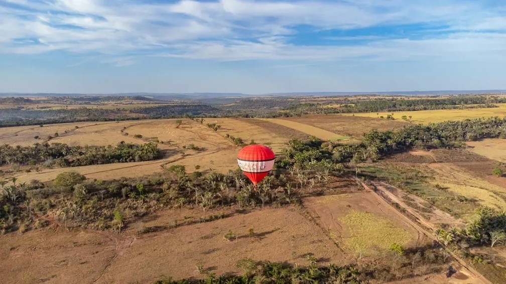 Passeio de balão em Jaciara (MT) — Foto: Divulgação
