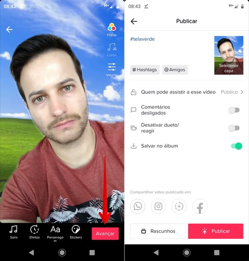 Como Usar O Efeito Tela Verde E Colocar Imagem De Fundo No Tiktok Redes Sociais Techtudo