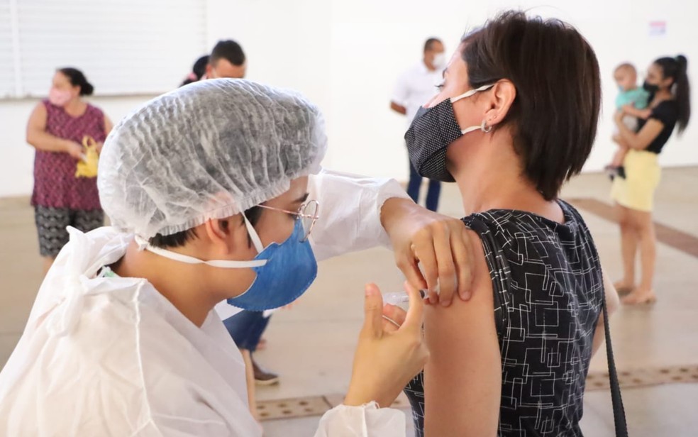 Vacinação contra influenza e sarampo em Goiânia Goiás — Foto: Divulgação/Prefeitura de Goiânia