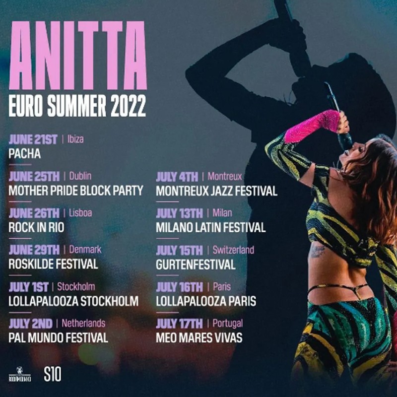 Anitta divulga calendário de shows pela Europa (Foto: Reprodução/Instagram)