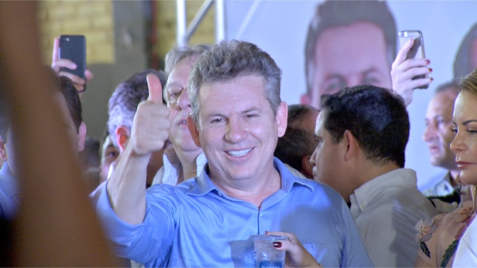 Mauro Mendes teve a candidatura oficializada pelo DEM  (Foto: TVCA/ Reprodução)