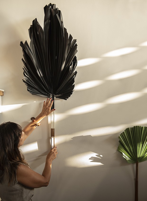  Enfeite de parede feito de folha de palmeira-leque, 1,20 x 0,70 m, R$ 450 (Foto: Claudio Fonseca / Editora Globo)