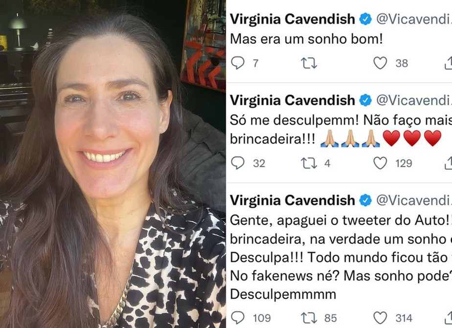 Virginia Cavendish se retrata após tweets sobre 'O Auto da Compadecida'