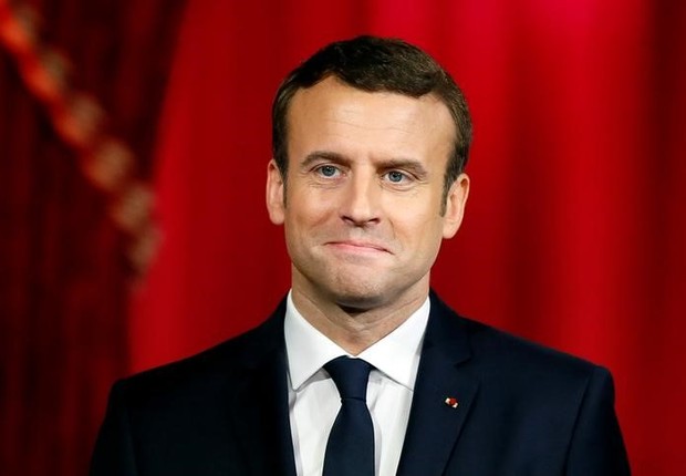Presidente da França, Emmanuel Macron, no Palácio do Eliseu, em Paris (Foto: Francois Mori/Reuters)