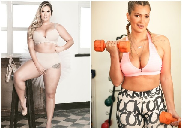 Fani Pacheco antes e depois (Foto: Instagram/ReproduÃ§Ã£o e Gustavo Azeredo/DivulgaÃ§Ã£o)