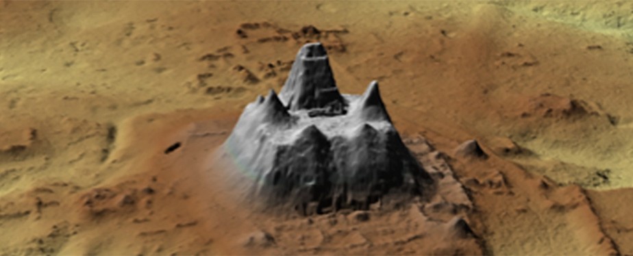 Imagem realizada em 3D de uma das capturas do laser