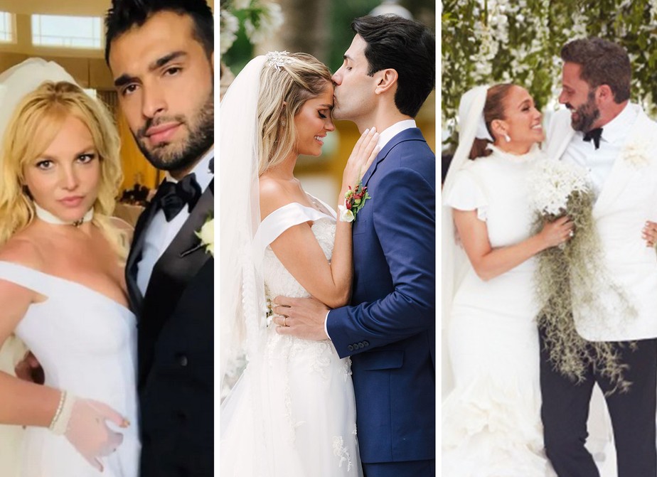 Casamentos de 2022: Britney Spears e Sam Asghari, Bárbara Evans e Gustavo Theodoro e Jennifer Lopez e Ben Affleck