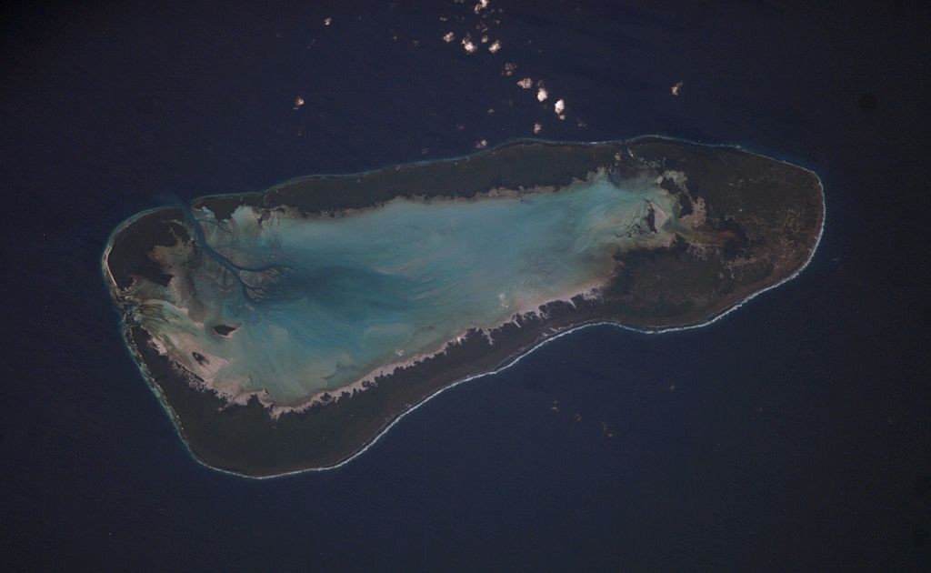 Atol de Aldabra, no Oceano Índico (Foto: NASA/Wikimedia Commons)