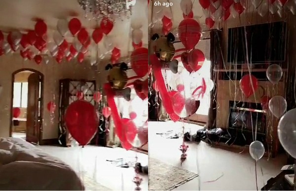Surpresa de Eva Longoria ao marido (Foto: Reprodução Snapchat)