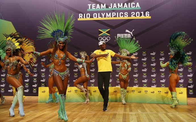 Usain Bolt - Time Jamaica - coletiva de imprensa (Foto: REUTERS/Nacho Doce) Usain Bolt - Time Jamaica - coletiva de imprensa (Foto: REUTERS/Nacho Doce)