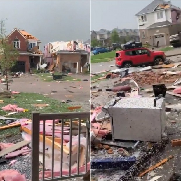 Canadense mostra estragos em casa após passagem de tornado: O telhado se foi (Foto: Reprodução/Instagram @abcnews)