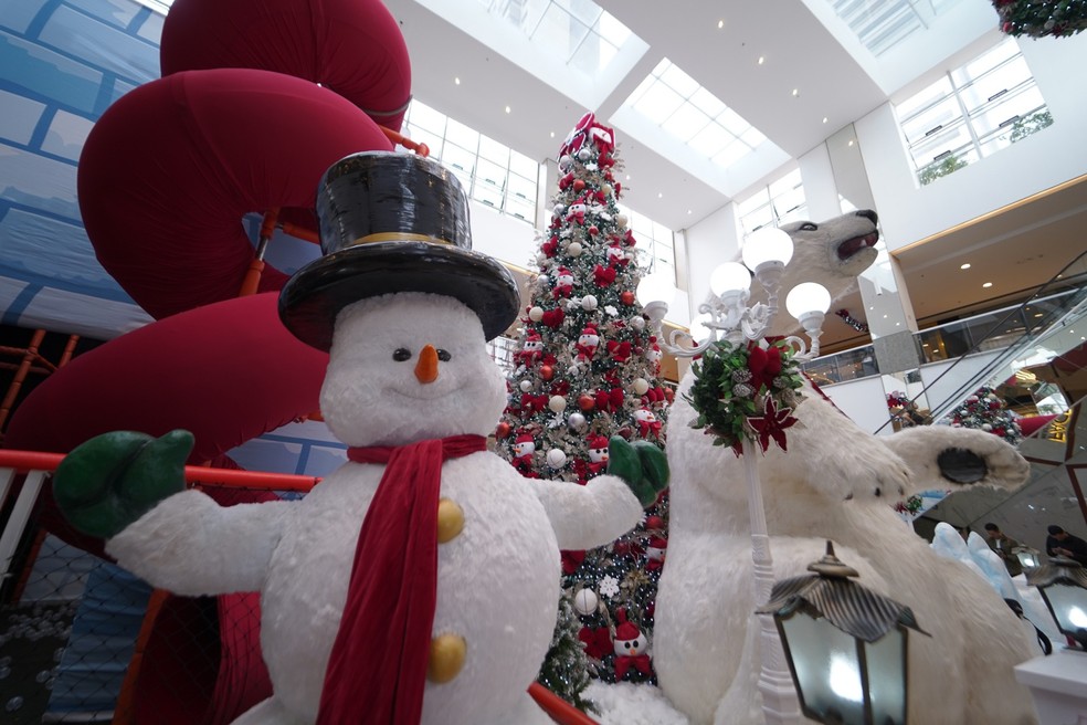 Natal no gelo do DF Plaza — Foto: Foto: divulgação/ Los Prado