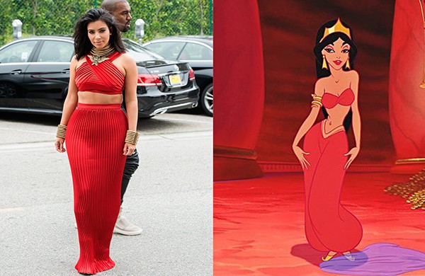 Kim Kardashian como Jasmine (Foto: Getty Images)