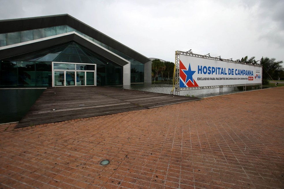 Hospital de Campanha de Belém do Pará no Hangar Centro de Convenções — Foto: Bruno Cecim/Agência Pará