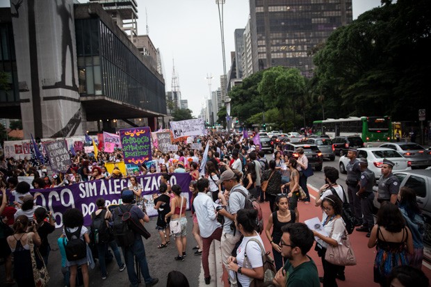 Ato percorreu a Avenida Paulista, a Rua da Consolação e terminou no Centro (Foto: Fabio Tito/G1)
