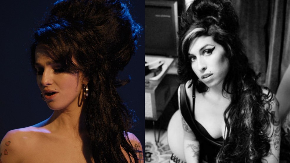 Marisa Abela interpreta Amy Winehouse no filme 'Back To Black' — Foto: Divulgação