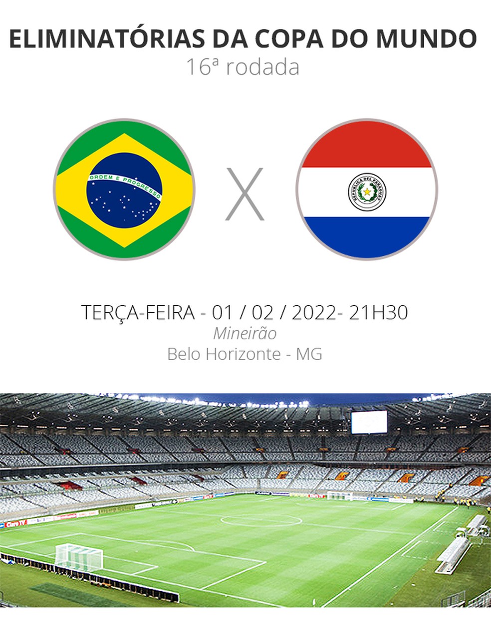 Que horas é o jogo de Brasil e Paraguai?