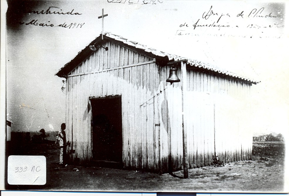 Primeira capela construída em Presidente Prudente — Foto: Museu e Arquivo Histórico 