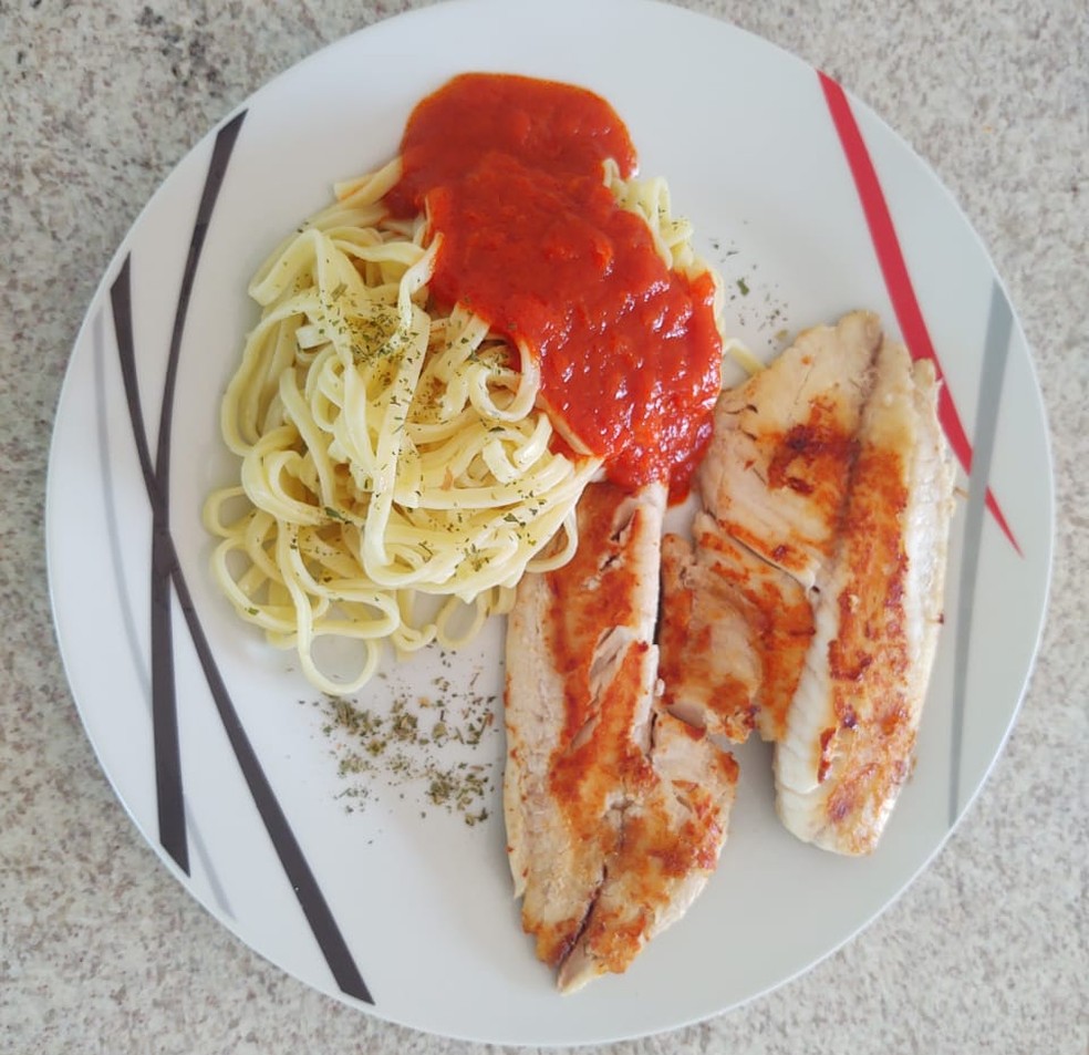 Almoço preparado pelo advogado Leandro Araujo, que aprendeu a cozinhar durante a quarentena — Foto: Arquivo pessoal