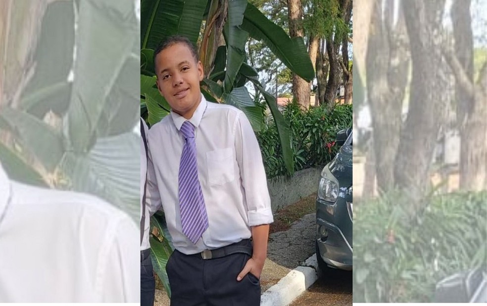 Gabriel Henrique tinha apenas 13 anos e jogava bola num campo de futebol, em Lins (SP), antes de receber a descarga elétrica — Foto: Arquivo pessoal