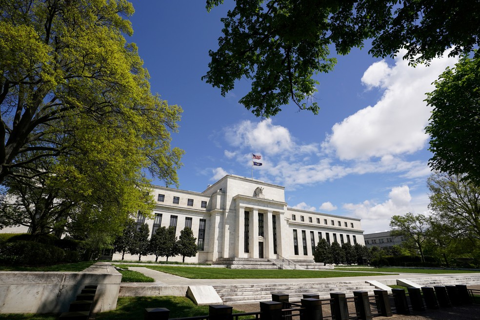 Prédio do Federal Reserve dos EUA em Washington, EUA (maio/2020)  — Foto: Kevin Lamarque / Reuters