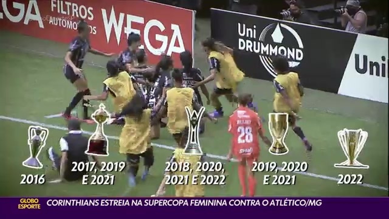 Corinthians estreia na Supercopa feminina contra o Atlético-MG