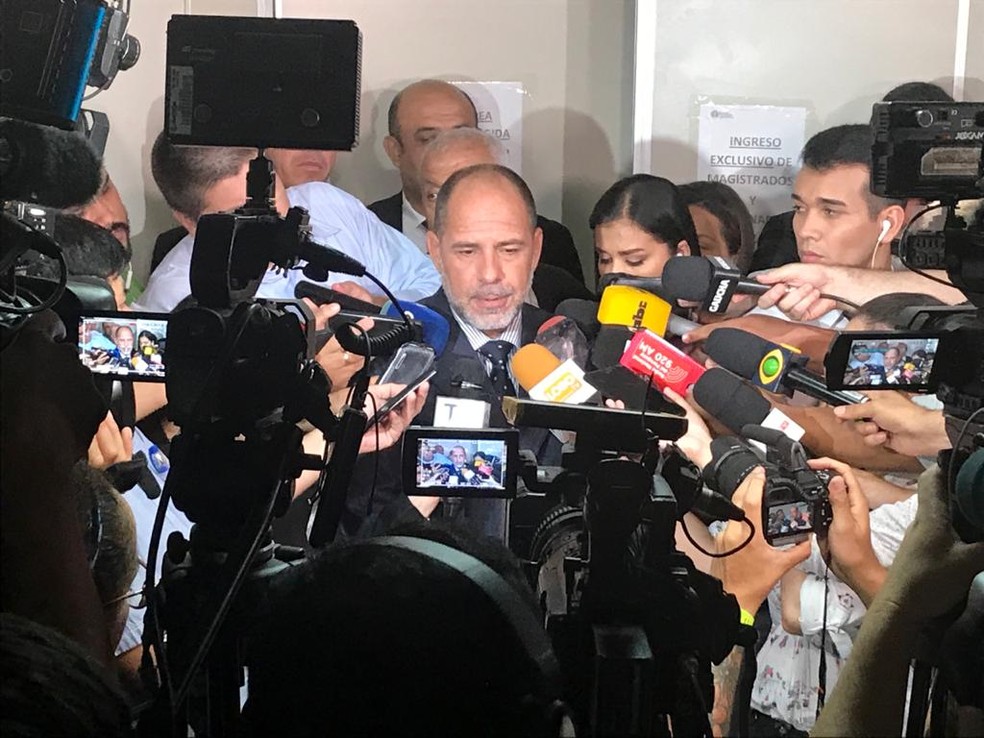 Juiz Gustavo Amarilla negou pedido de Ronaldinho Gaúcho a prisão domiciliar — Foto: Martín Fernandez