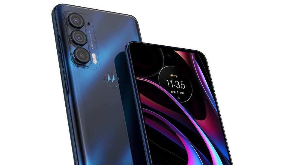 O Motorola Edge 20 5G, a partir de R$ 3.999, já é apto a rodar na frequência nova do 5G standalone (em 3,5 GHz)Divulgação — Foto: Divulgação