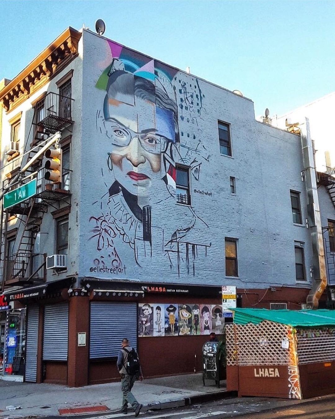 Juíza Ruth Bader Ginsburg é homenageada em Nova York (Foto: Reprodução / Instagram)