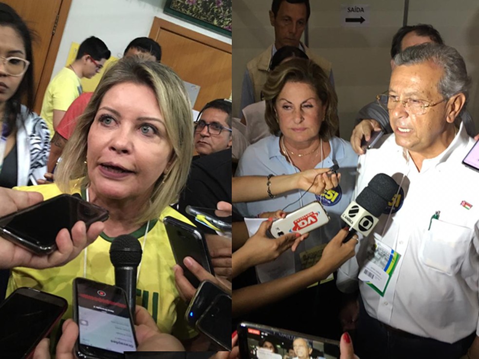 Selma Arruda (PSL) e Jayme Campos (DEM) foram eleitos senadores por Mato Grosso â Foto: Montagem/G1