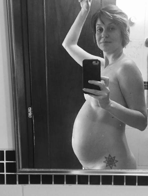 Christiana Ubach, grávida de seu primeiro filho (Foto: Arquivo pessoal)