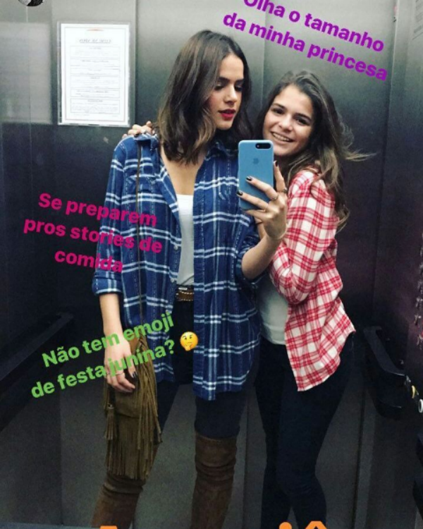 Bruna Marquezine e a irmã, Luana (Foto: Reprodução/Instagram)