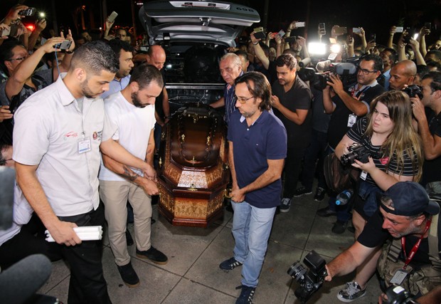 Velório de Ricardo Boechat, em São Paulo (Foto: Deividi Correa/AgNews)