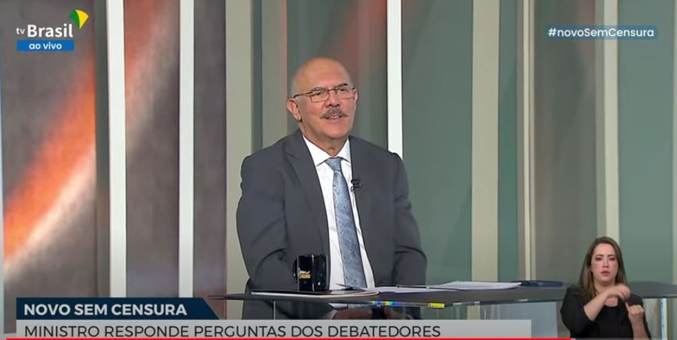 Ministro Milton Ribeiro participa de programa na TV Brasil — Foto: Reprodução/Youtube