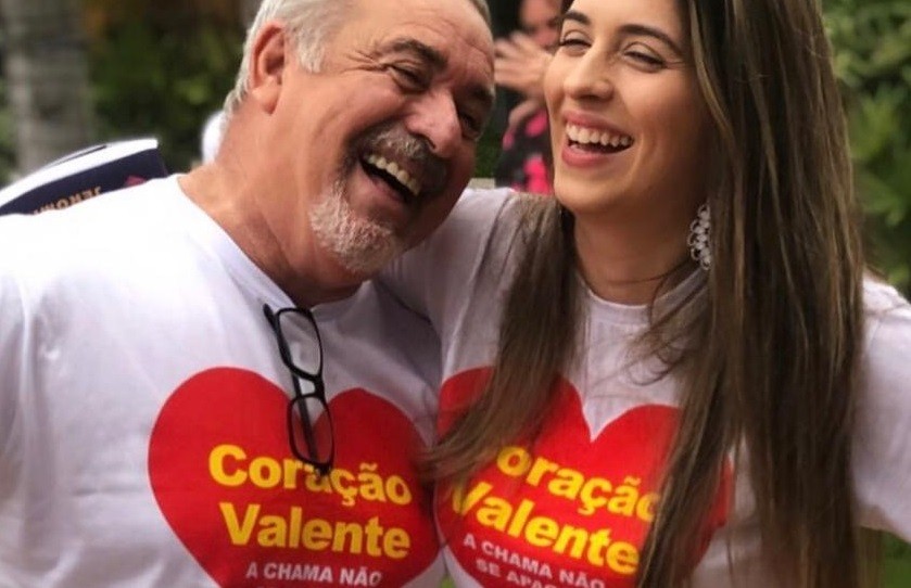 Jerominho e sua sobrinha Jéssica Natalino, que vai disputar a eleição municipal em seu lugar 
