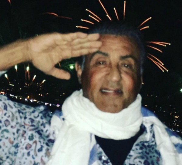 Sylvester Stallone em Nice, na França (Foto: Reprodução Instagram)