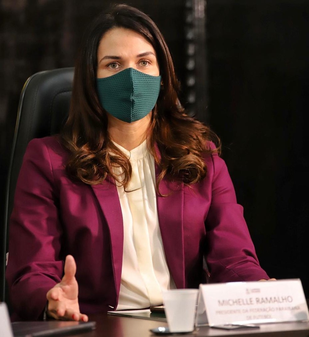 Michelle Ramalho deve se reunir com mais representantes do poder público nos próximos dias — Foto: Divulgação / FPF-PB